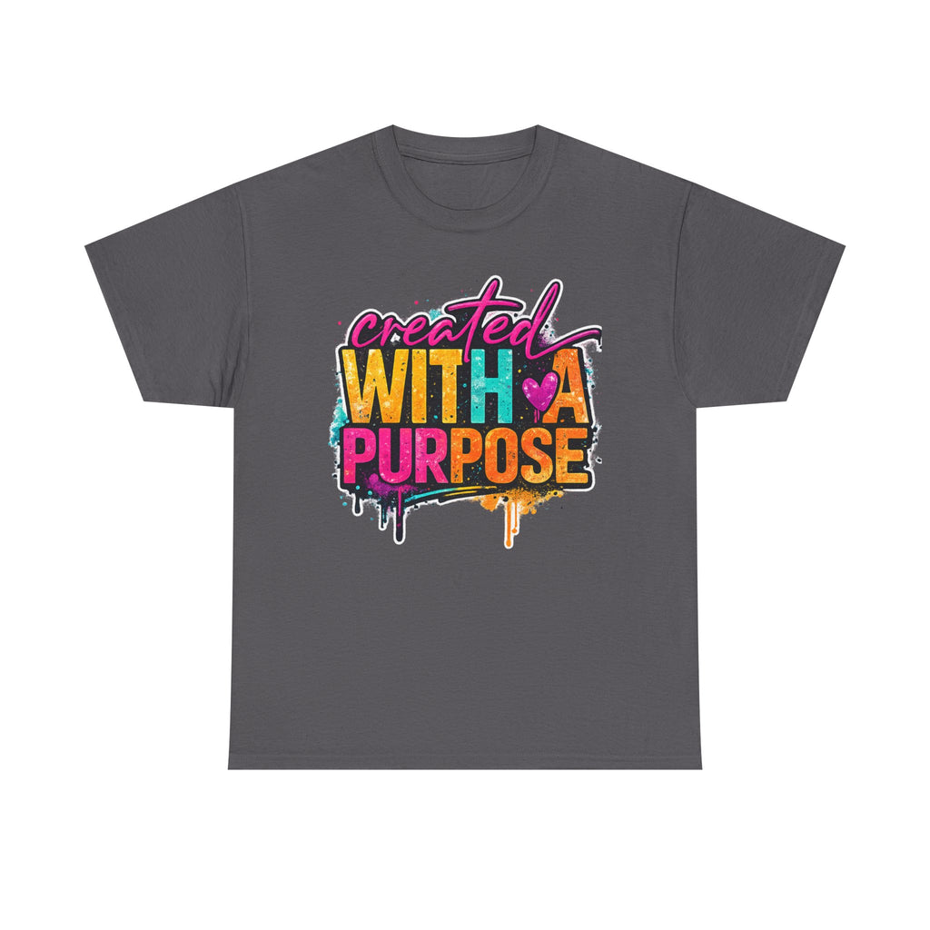 Created With A Purpose Graphic Tee — Inspirational Christian Faith Shirt