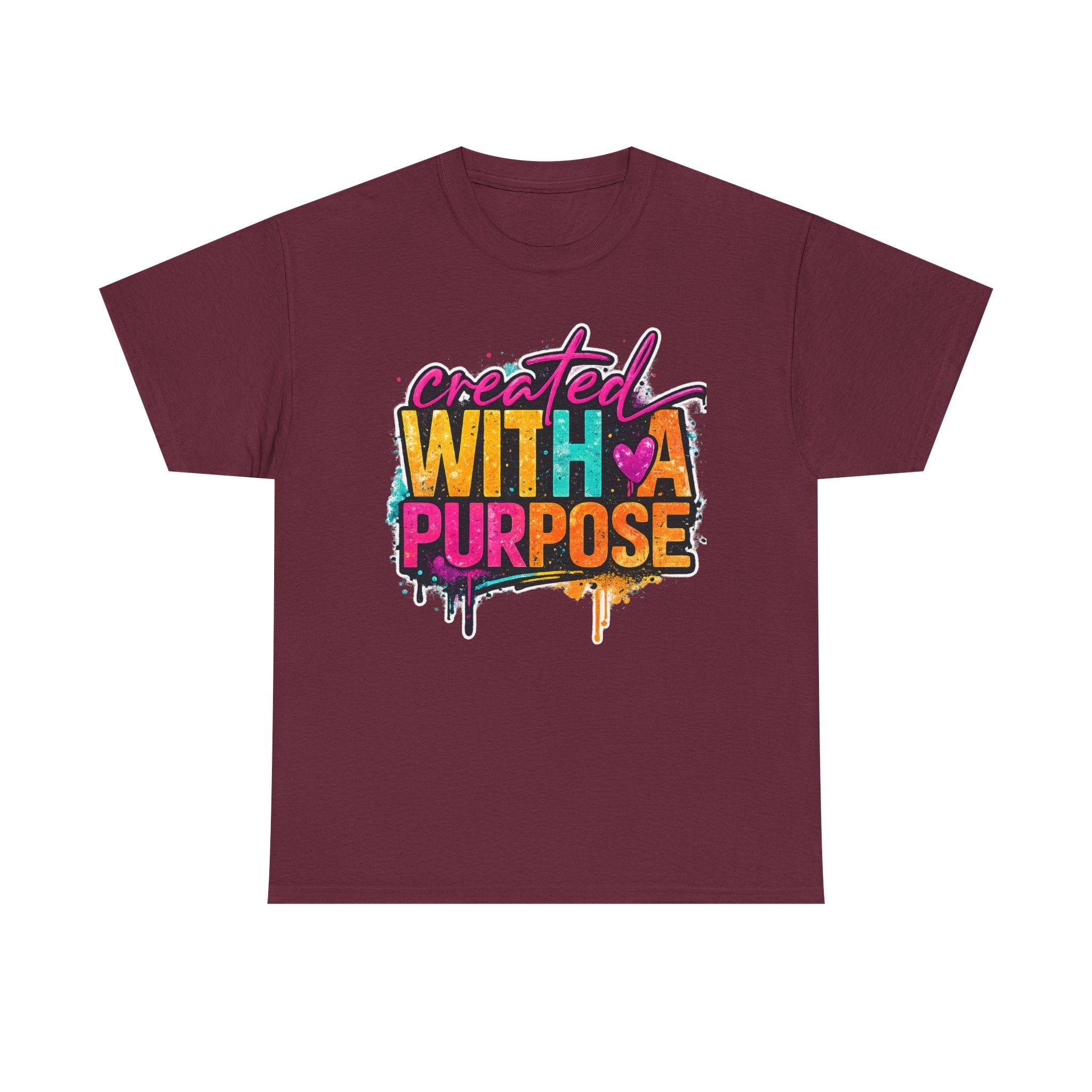 Created With A Purpose Graphic Tee — Inspirational Christian Faith Shirt