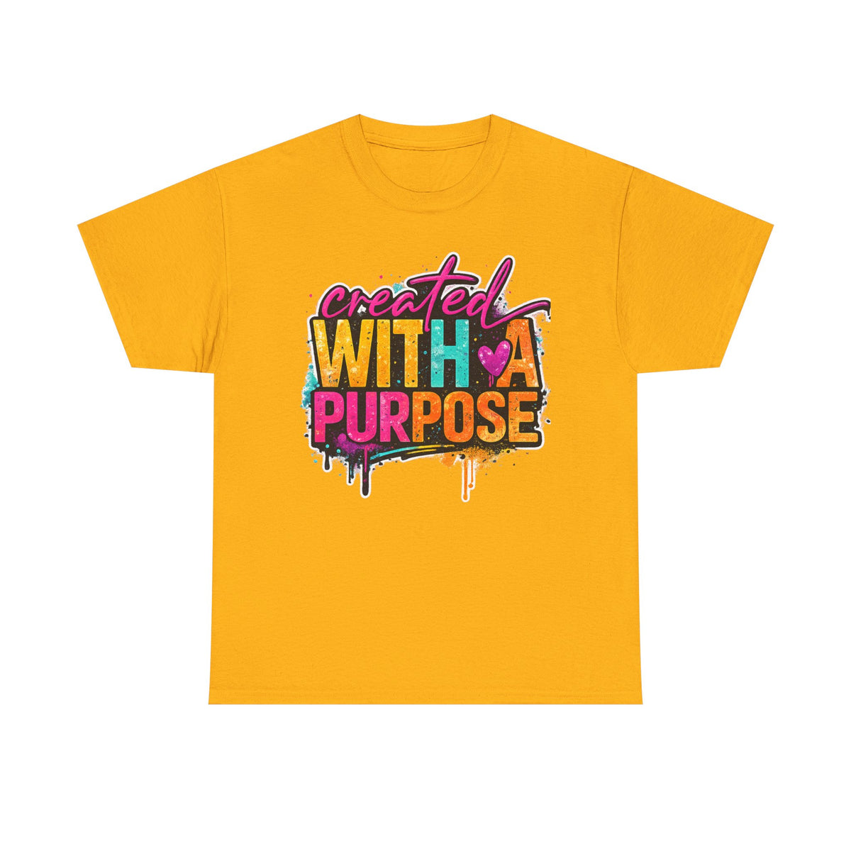 Created With A Purpose Graphic Tee — Inspirational Christian Faith Shirt