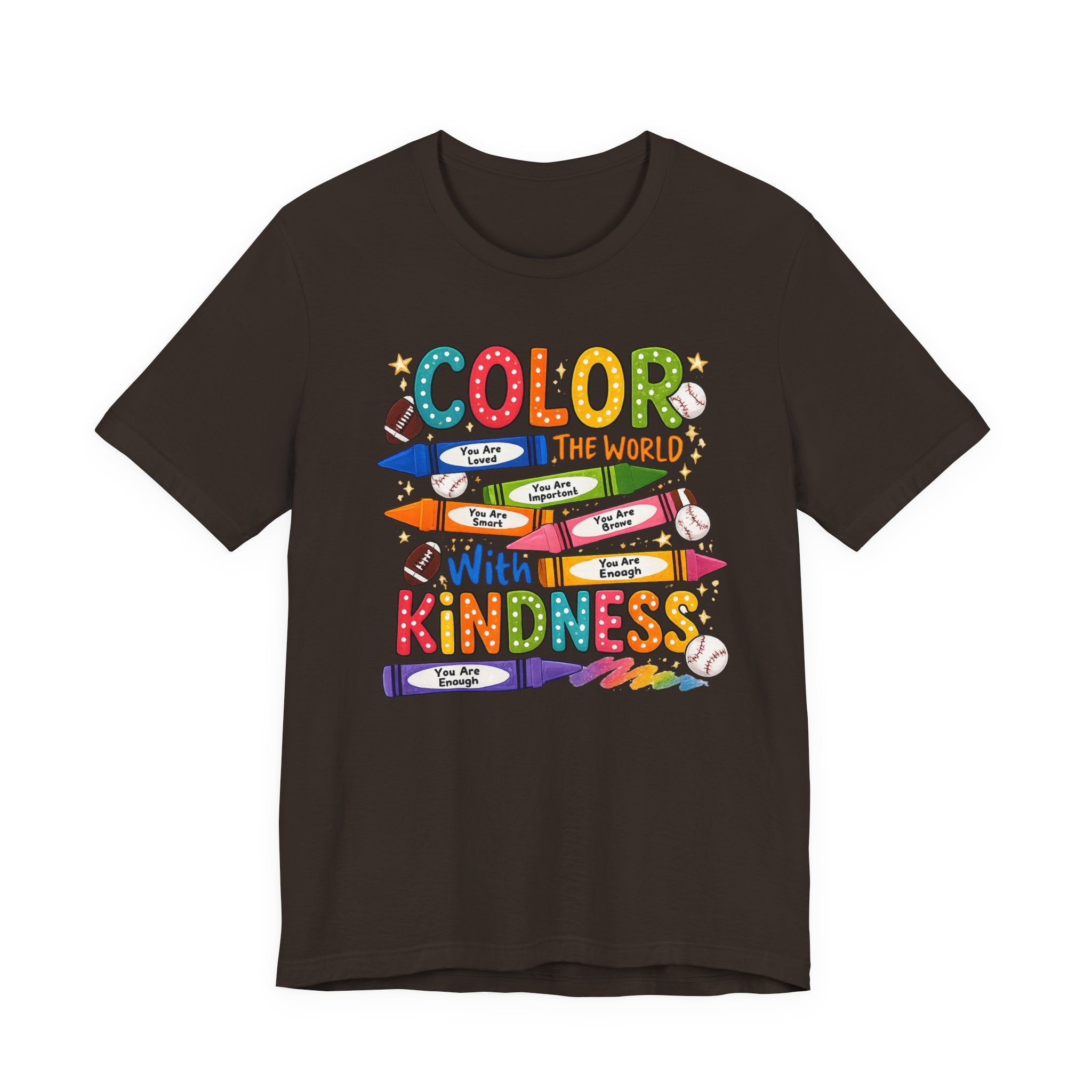 Kindness Crayons Tee - "Color the World with Kindness" Kids/Teacher Graphic T-Shirt