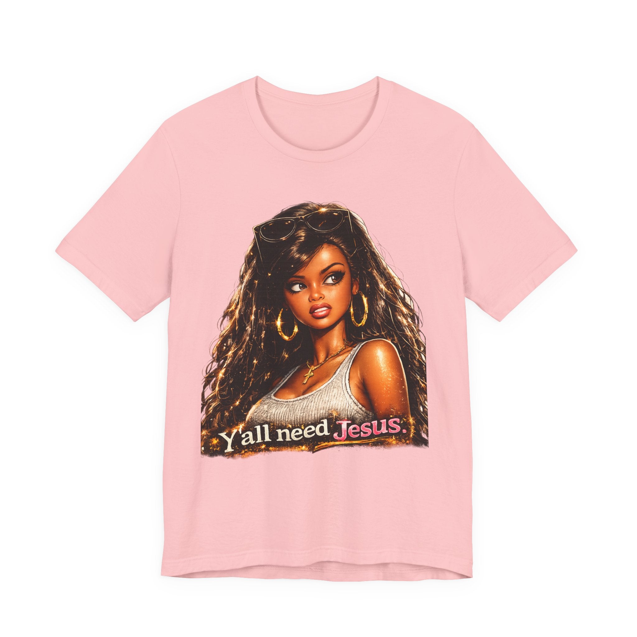 Y'all Need Jesus Tee — Vintage Glam Faith Graphic T-Shirt
