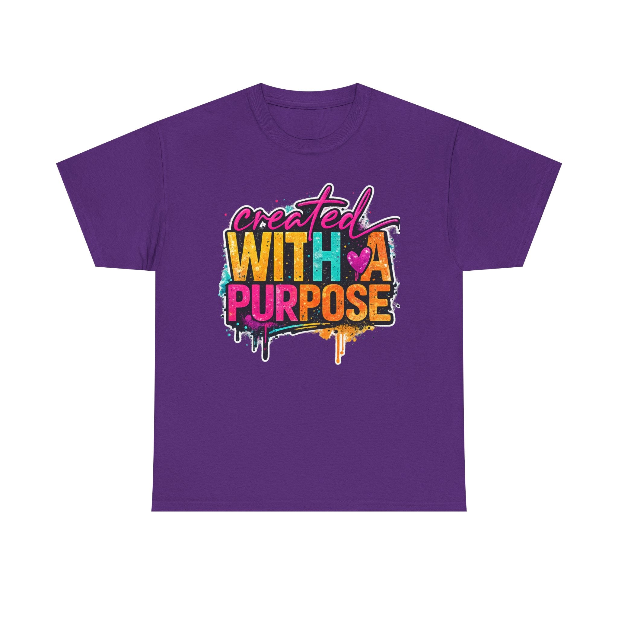 Created With A Purpose Graphic Tee — Inspirational Christian Faith Shirt
