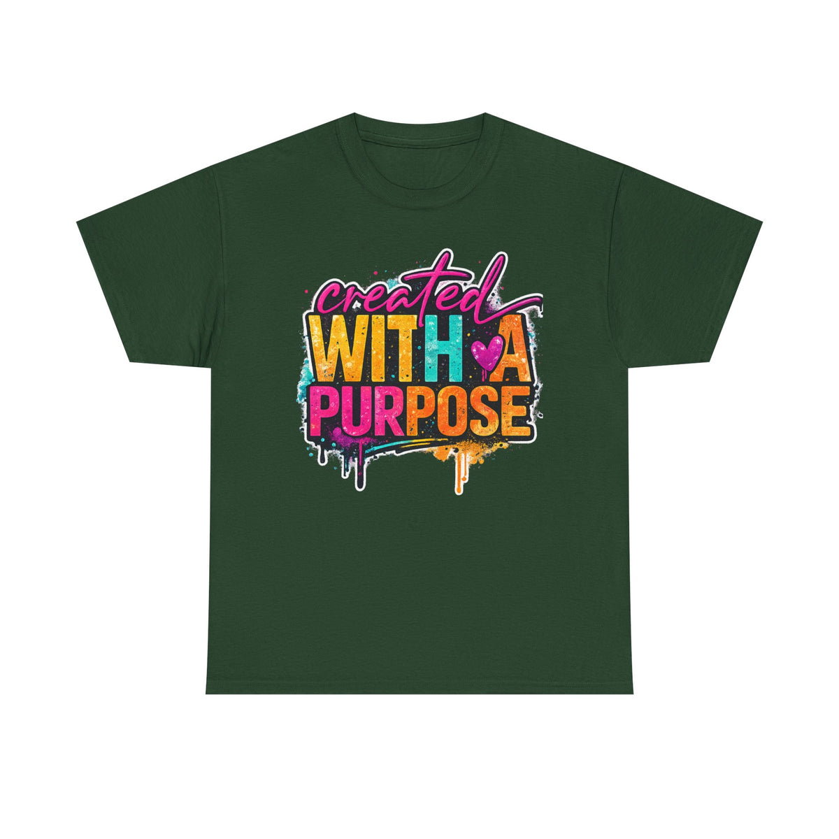 Created With A Purpose Graphic Tee — Inspirational Christian Faith Shirt