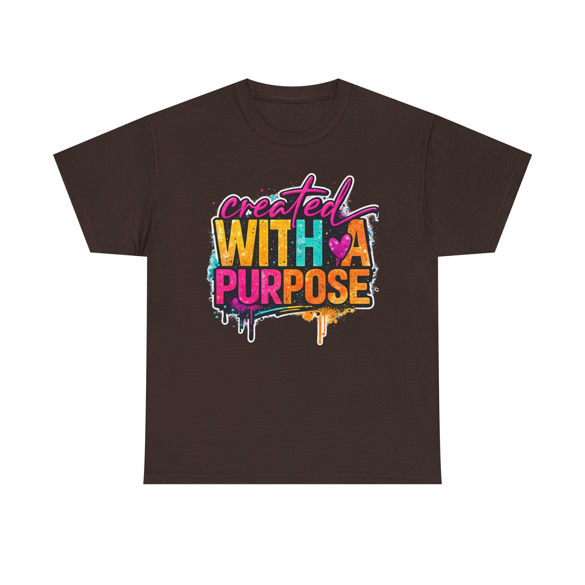 Created With A Purpose Graphic Tee — Inspirational Christian Faith Shirt
