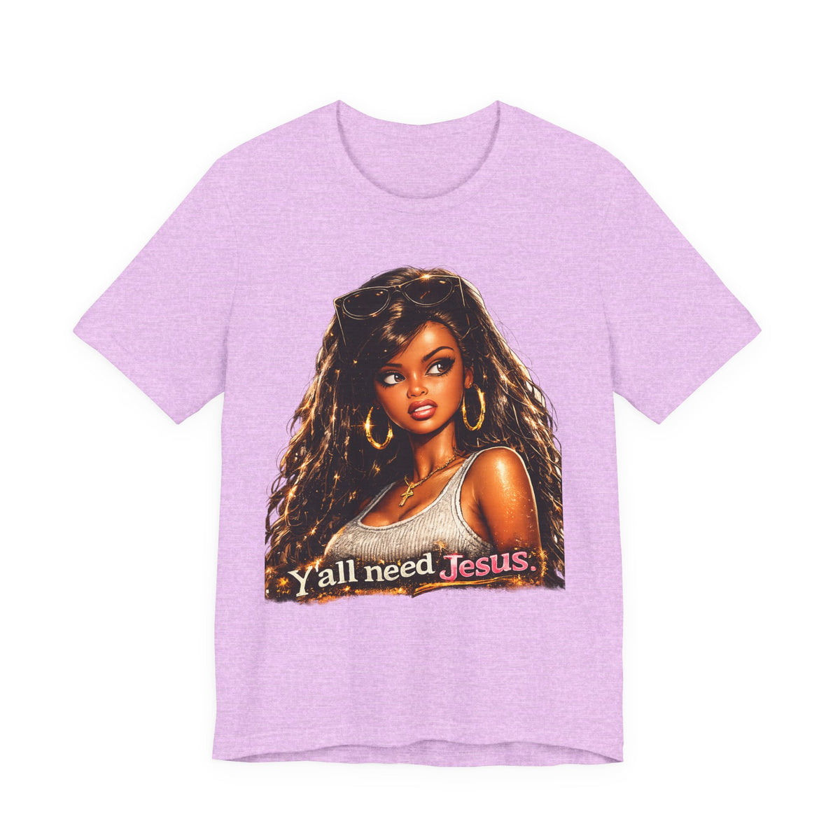 Y'all Need Jesus Tee — Vintage Glam Faith Graphic T-Shirt