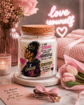 Blush & Bloom Gift Jar — 'I Choose Me' Self-Love Gift Set (Candle, Blanket, Crochet Bouquet & Bow)