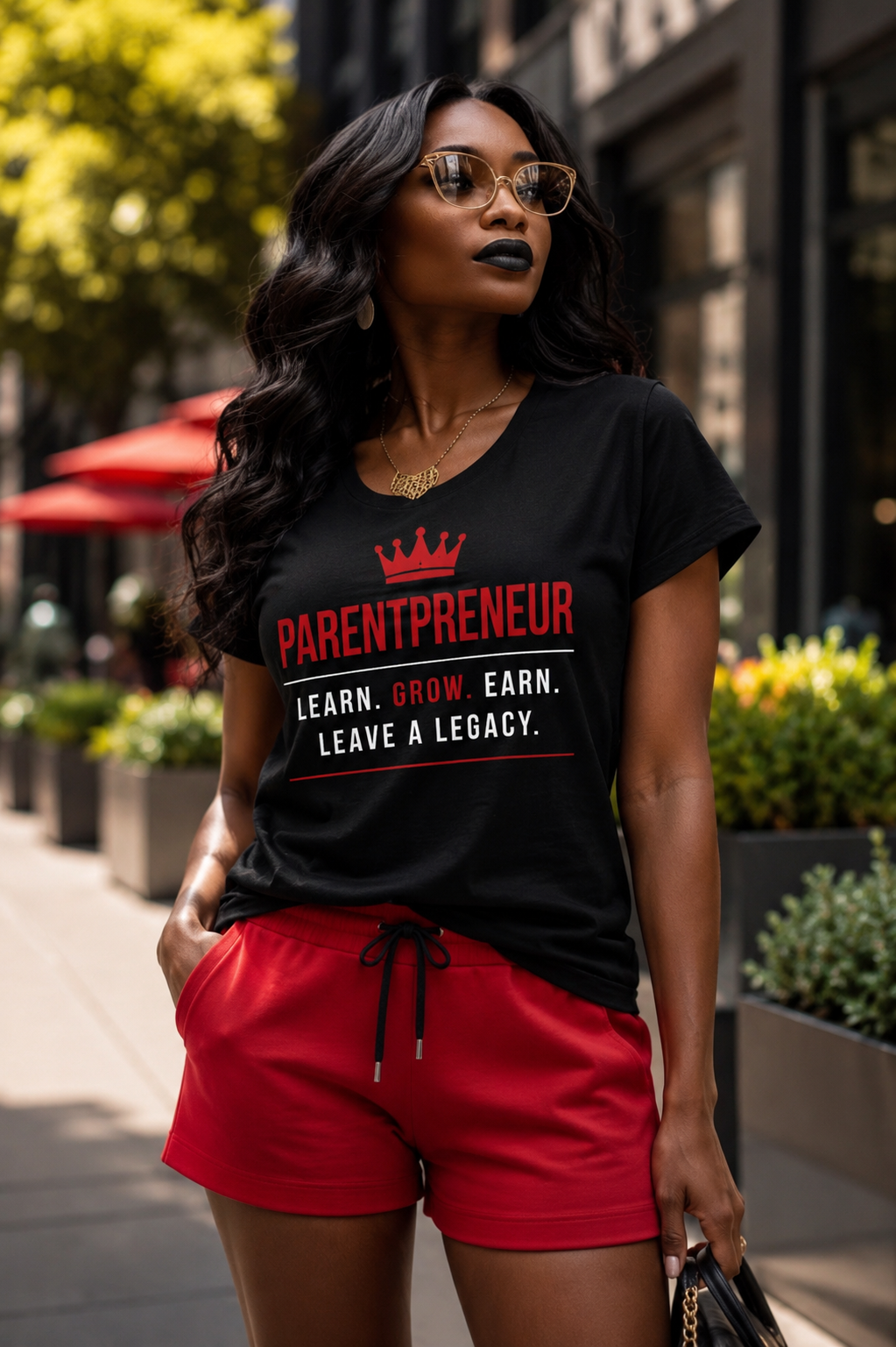 Parentpreneur Institute T-Shirt — Learn. Grow. Earn. Leave a Legacy.
