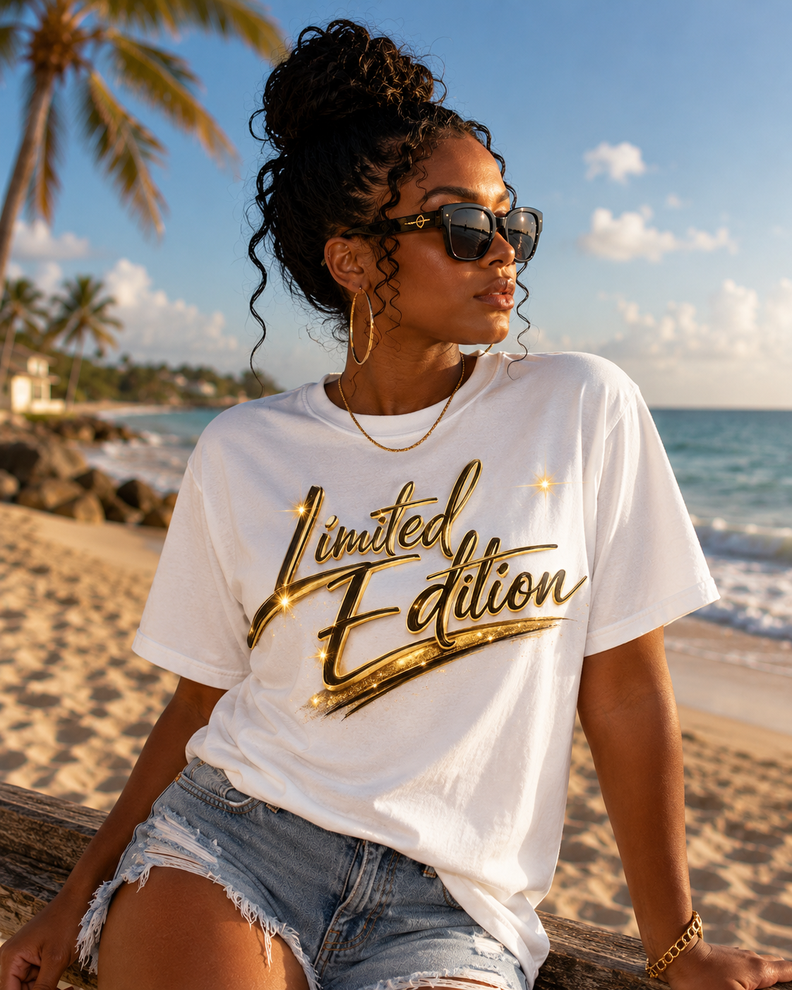 Limited Edition Tee — Gold Script "Limited Edition" Graphic T-Shirt