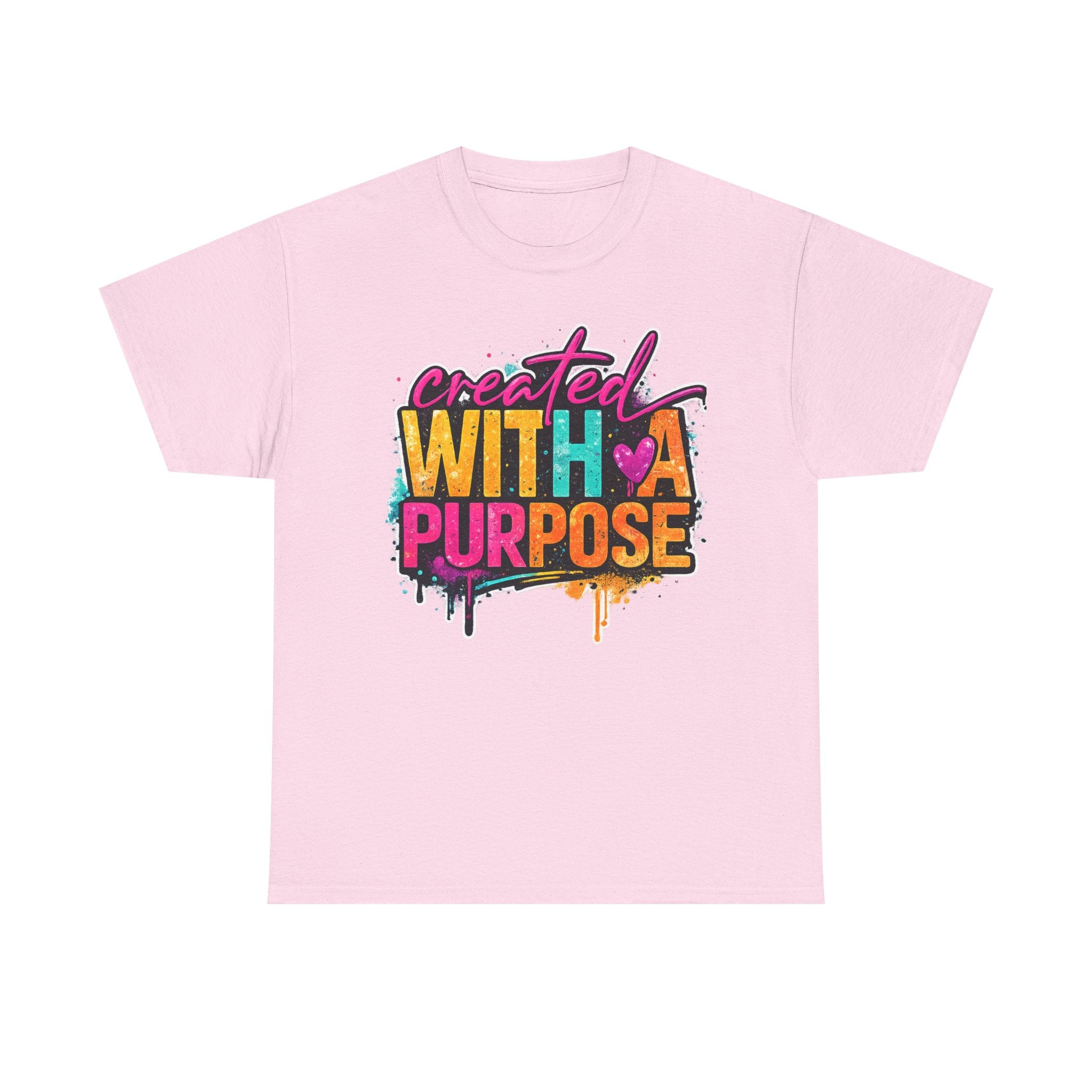 Created With A Purpose Graphic Tee — Inspirational Christian Faith Shirt