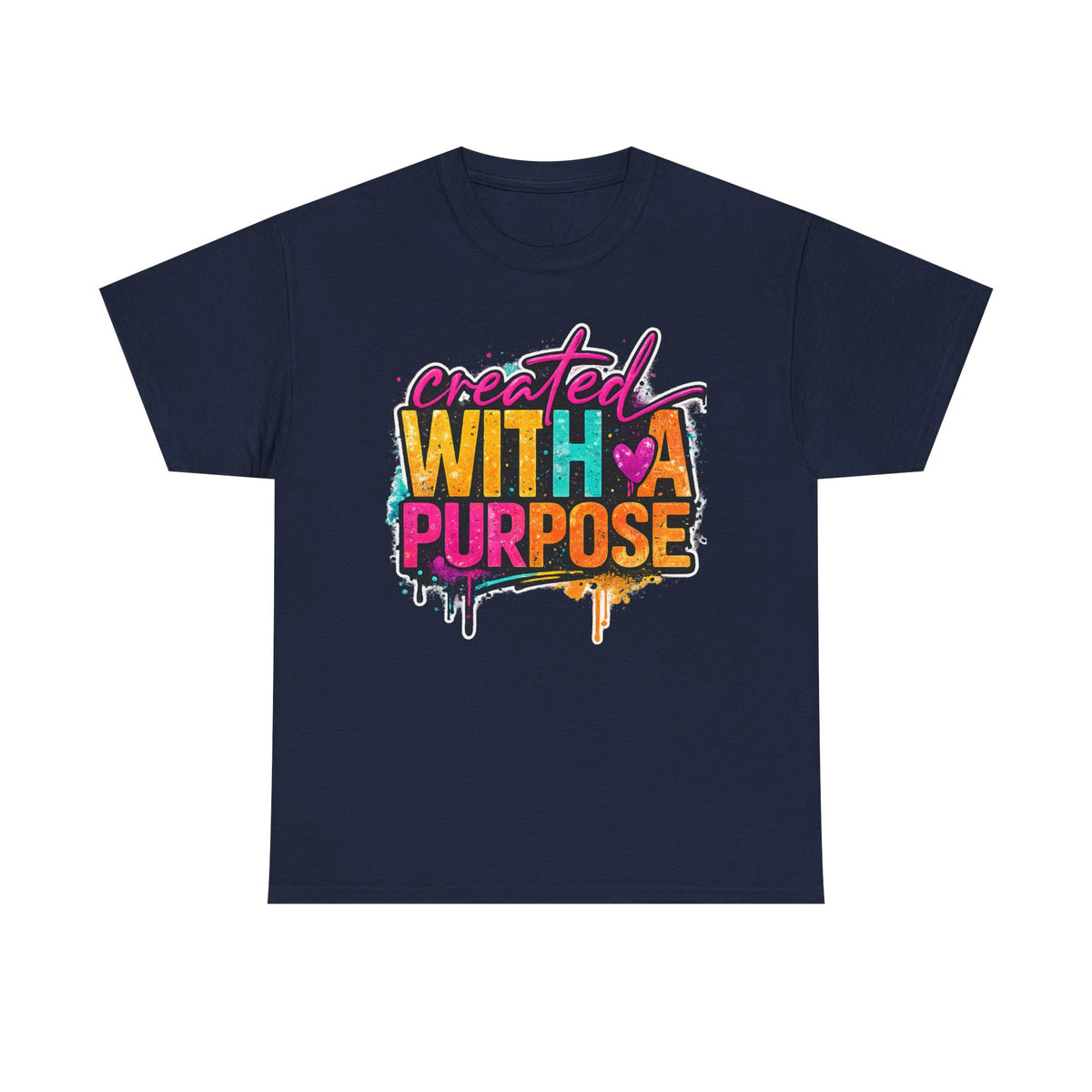 Created With A Purpose Graphic Tee — Inspirational Christian Faith Shirt
