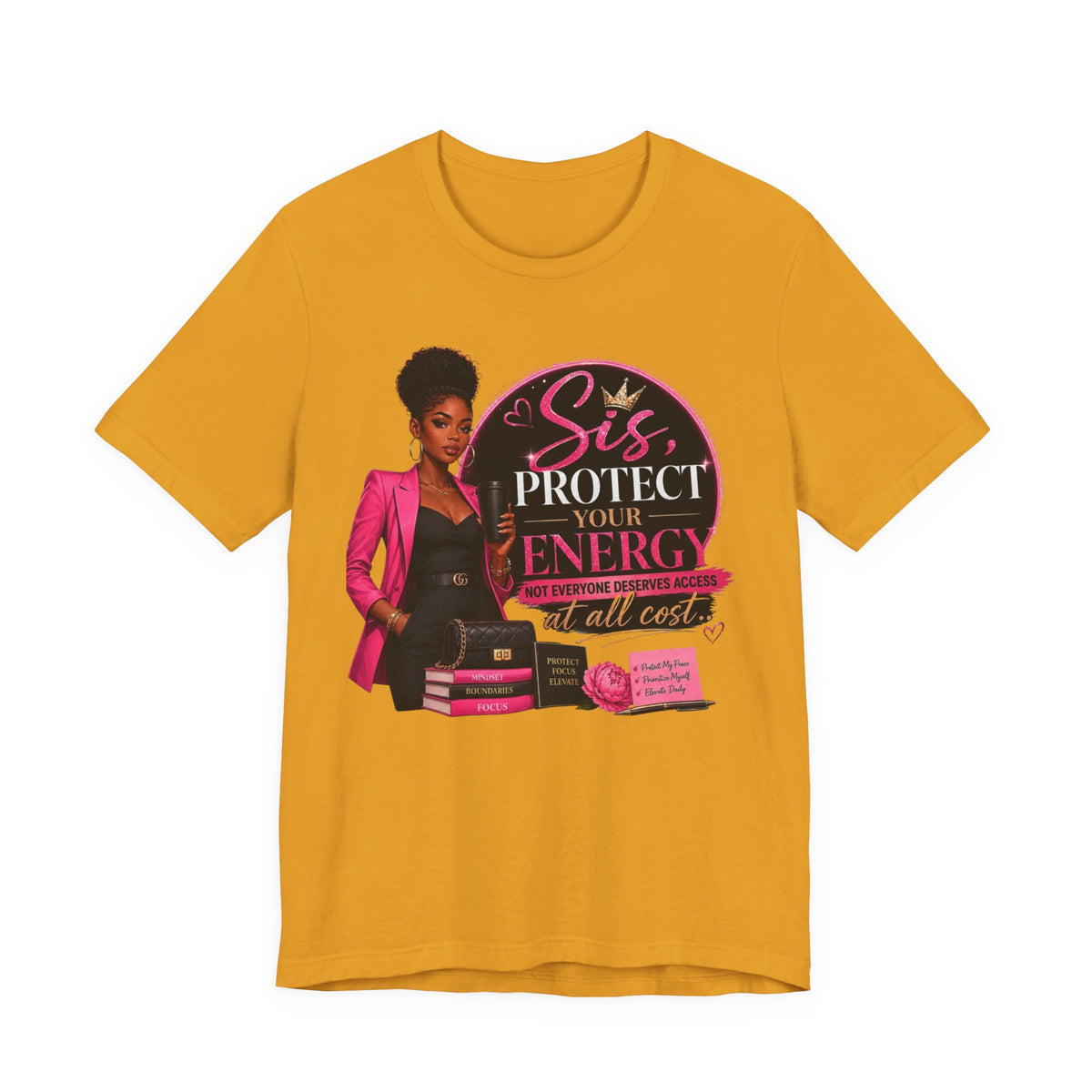 Sis Protect Your Energy Tee — Inspirational Black Woman Graphic T‑Shirt