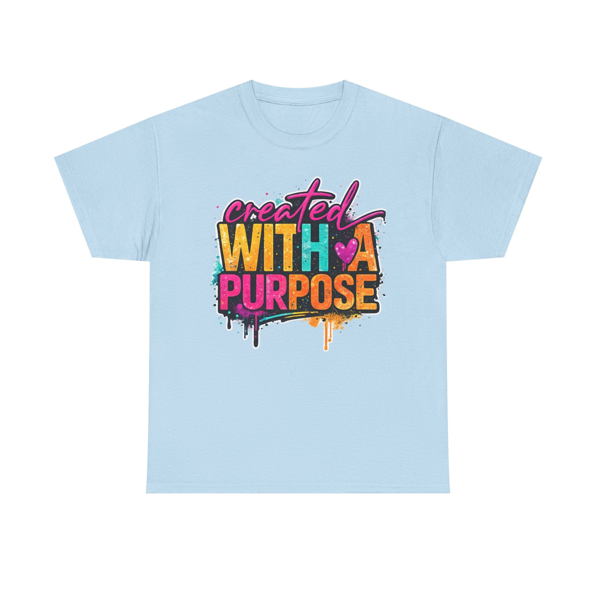 Created With A Purpose Graphic Tee — Inspirational Christian Faith Shirt
