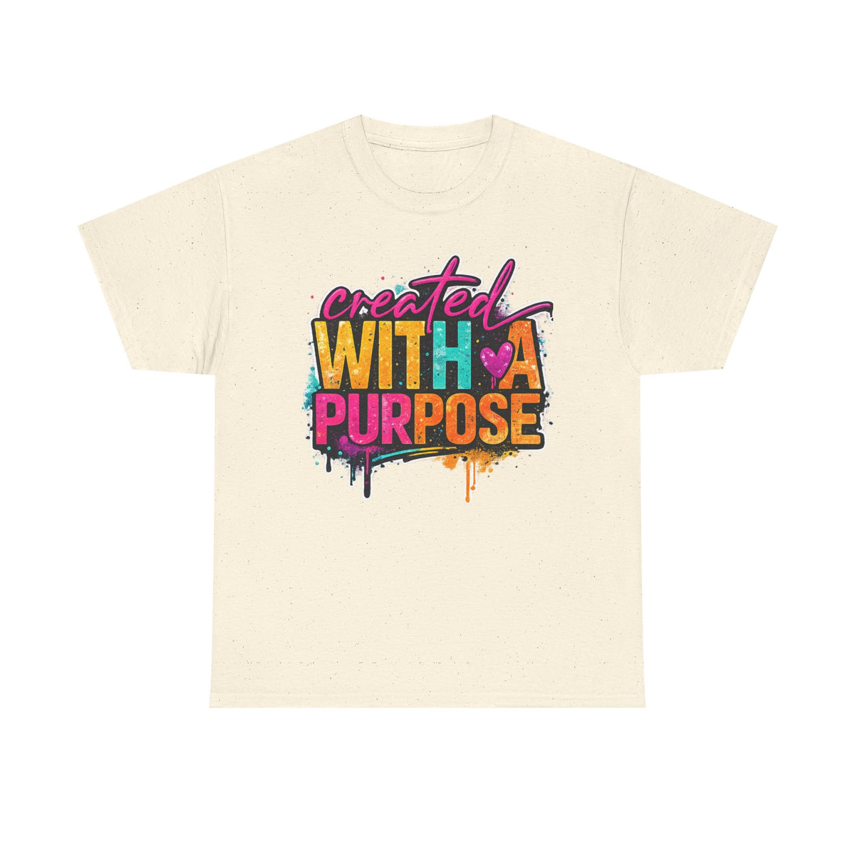 Created With A Purpose Graphic Tee — Inspirational Christian Faith Shirt