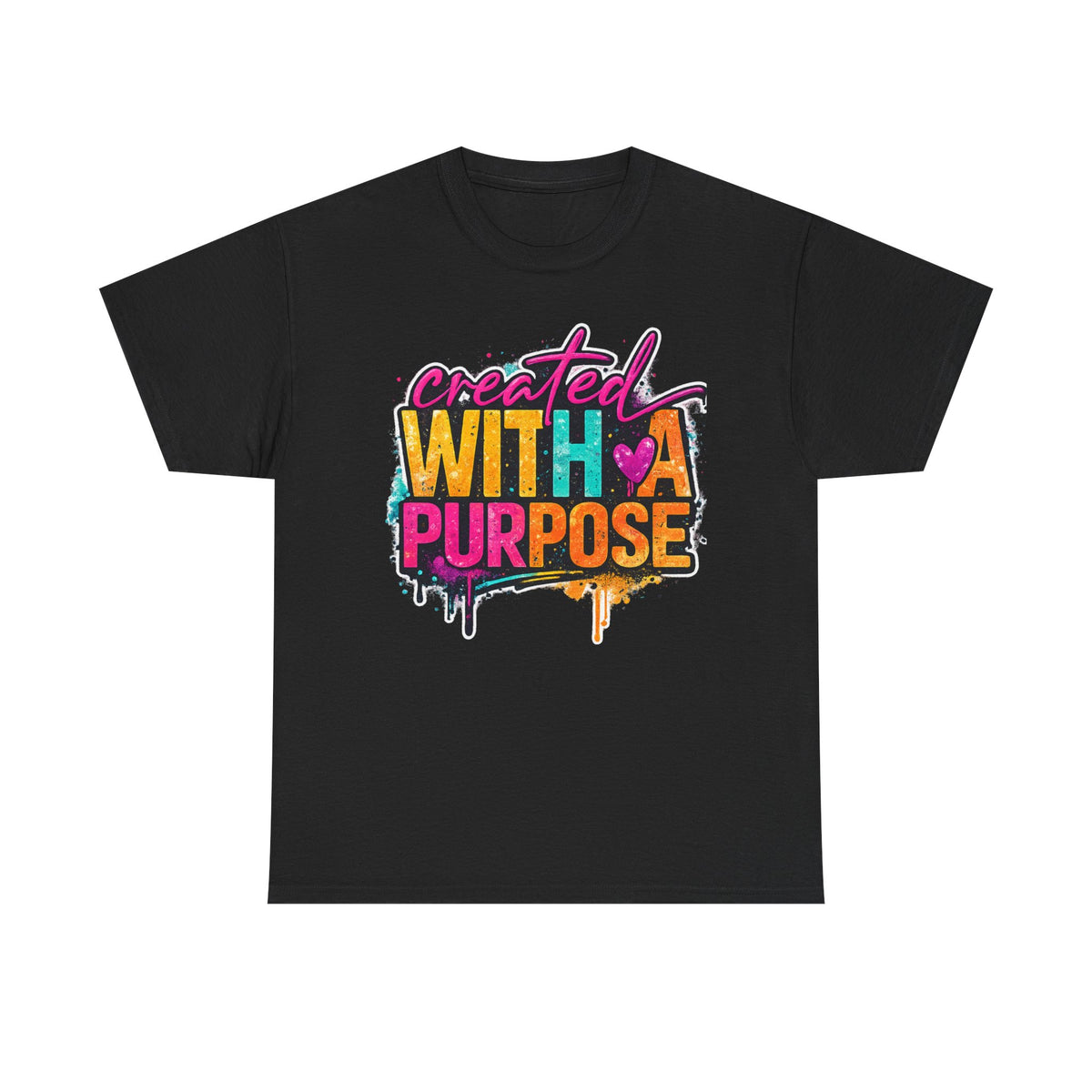 Created With A Purpose Graphic Tee — Inspirational Christian Faith Shirt