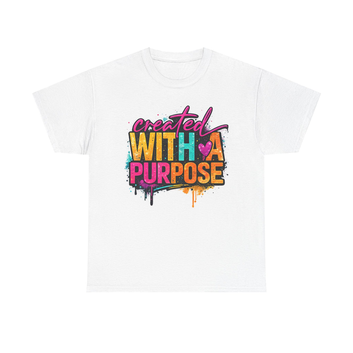 Created With A Purpose Graphic Tee — Inspirational Christian Faith Shirt