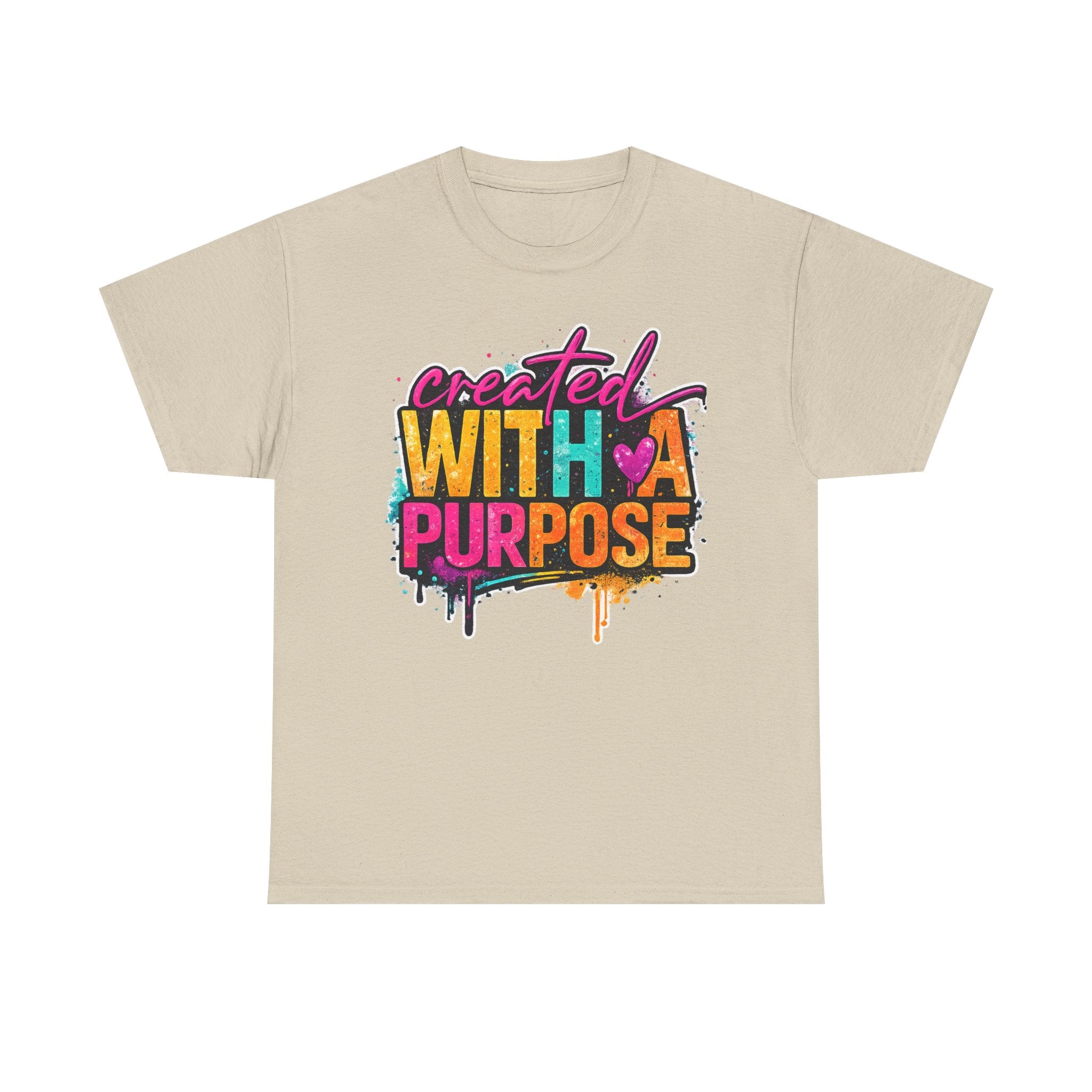 Created With A Purpose Graphic Tee — Inspirational Christian Faith Shirt